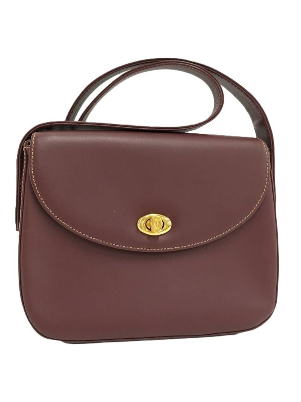 Cartier Shoulder Bag Must Line Leather Bordeaux